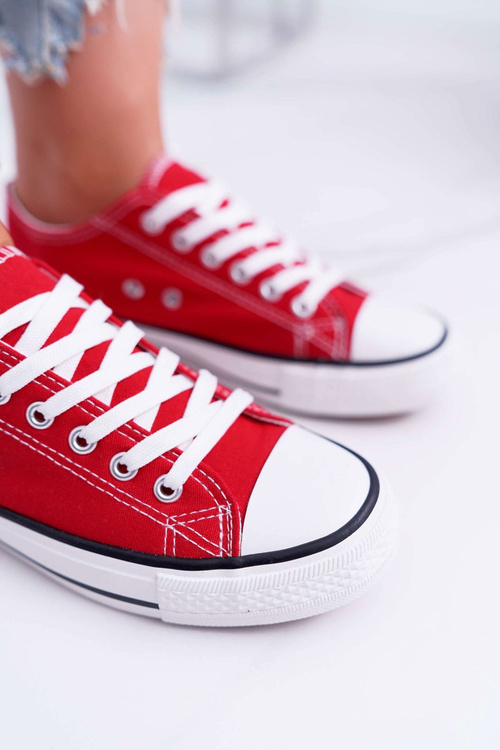 Nízké Dámské Tenisky Materiál Červené FreeTime