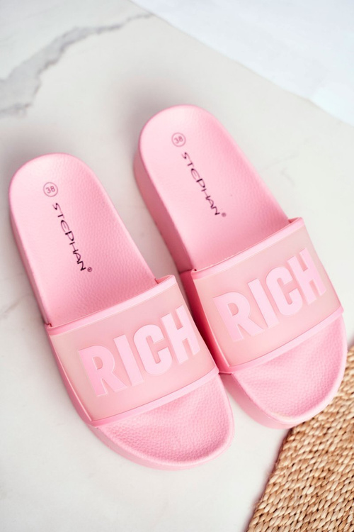 Dámské nazouváky se silnou podrážkou Růžové Rich