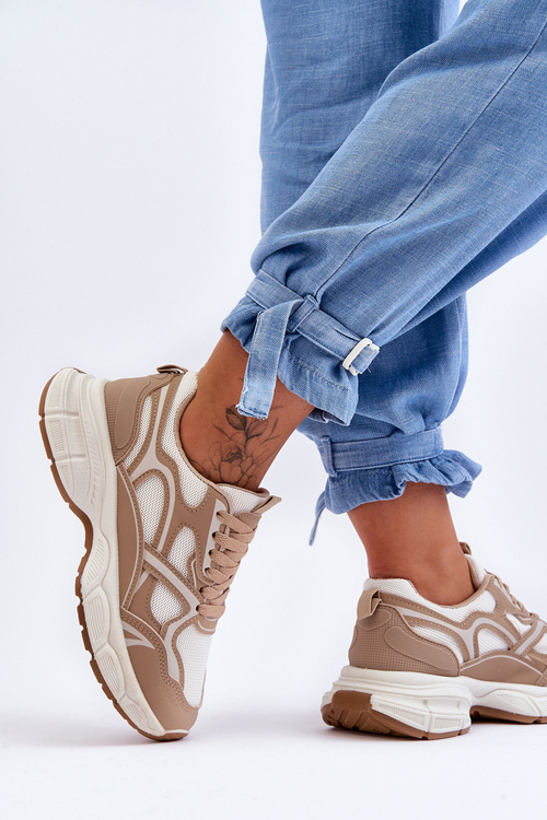 Dámske béžové športové topánky contiro