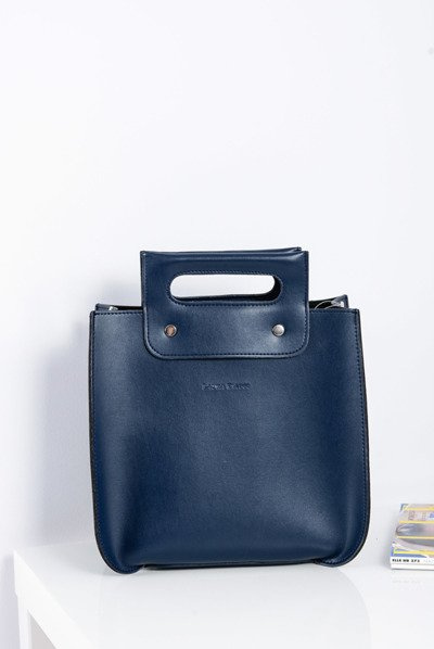 Veľká dámska Navy Blue Kabelka Nit