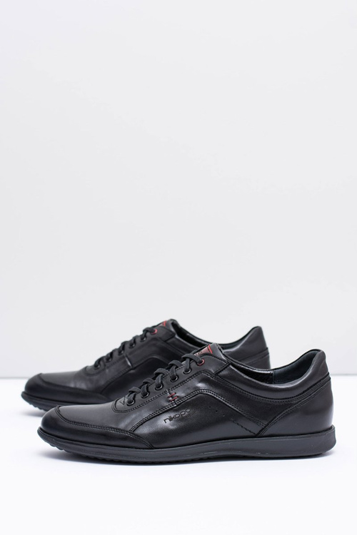 Men's Black Leather Shoes Nikopol Casual Polver
