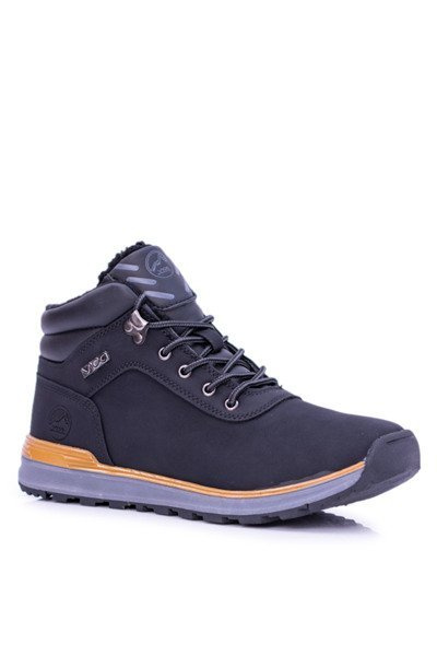 Pólová izolovaná čierna mužská turistická obuv prevencia