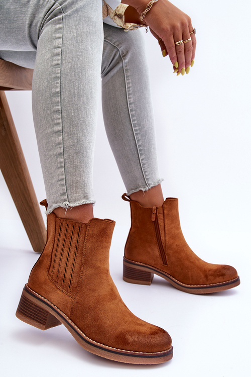 Klasická semišová dámska hnedá Methanassa