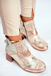 Dámské Kotníkové Boty na Podpatku Maciejka béžové 03410-04