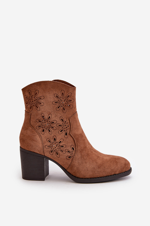 Topánky S Perforovaným Zvrškom Na Opätku Eco Semišové Hnedé Nevishiia