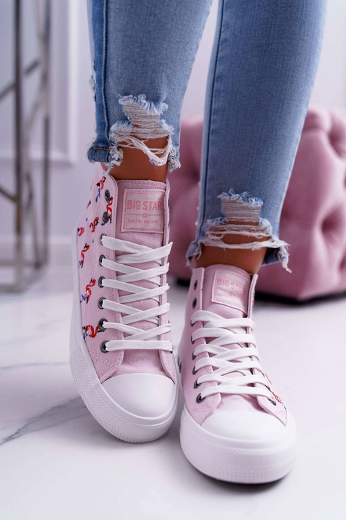 Dámske vysoké tenisky Flaminga Big Star Pink DD274661