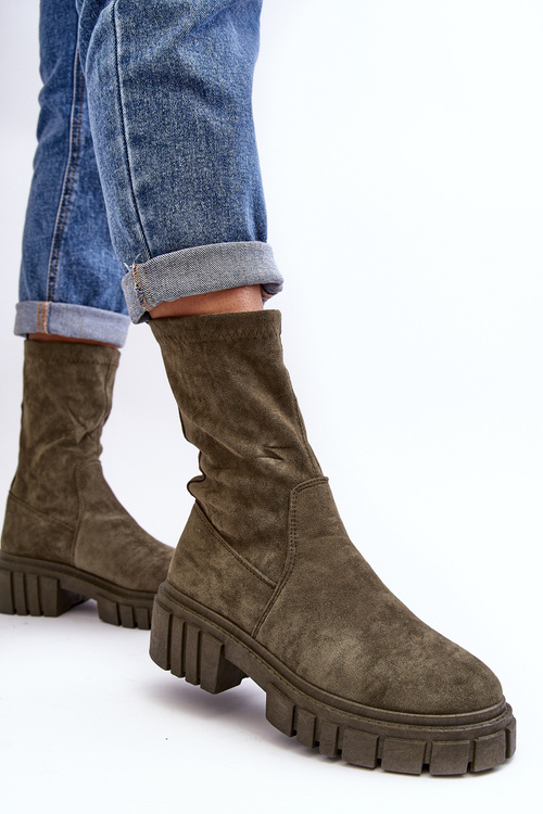 Zelené nízké členkové botky Workery Divella