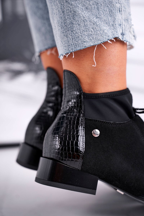 Dámské Boty Maciejka Kožené Černé 04744-20