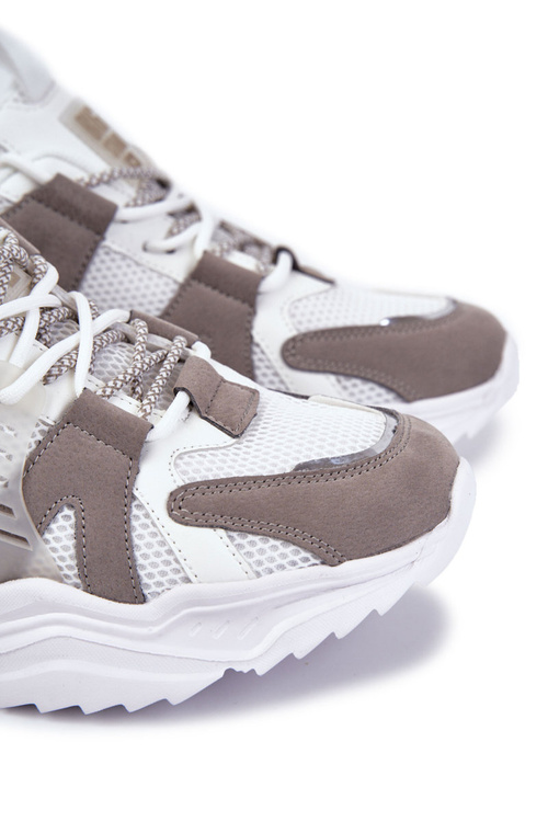 Ľahké pánske športové topánky veľká hviezda KK174055 biela