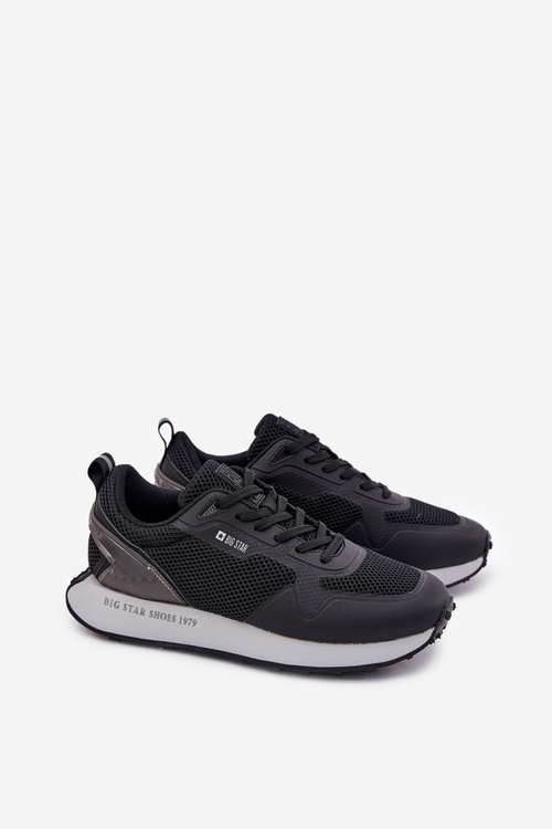 Pánské tenisky na platformě Big Star RR174361 Hi-Poly System černé