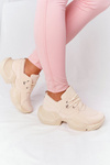 Dámské Sneakersy Na Velké Podrážce Béžové Bubbly