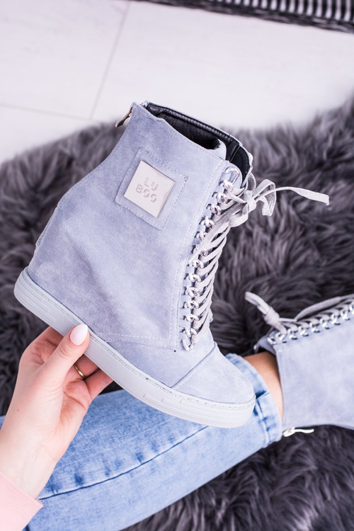 Dámská Obuv Sneakers Lu Boo Semišové Tenisky modré Monica