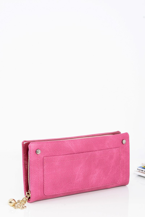 Veľká dámska peňaženka Zlatý prívesok ružová