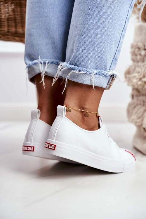 Dámské Kožené Tenisky BIG STAR EE274302 Bílý