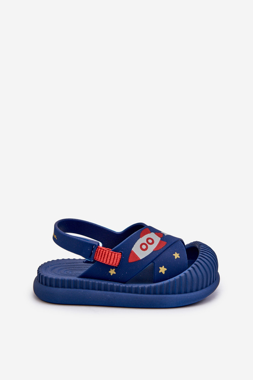 Ľahké detské sandále s motívom Rico Navy Blue Dog