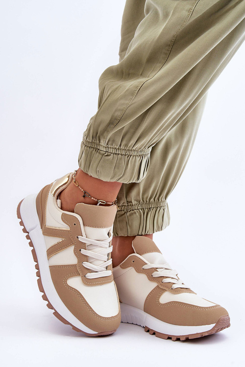 Kabama Brown-Beige Dámske kožené športové topánky