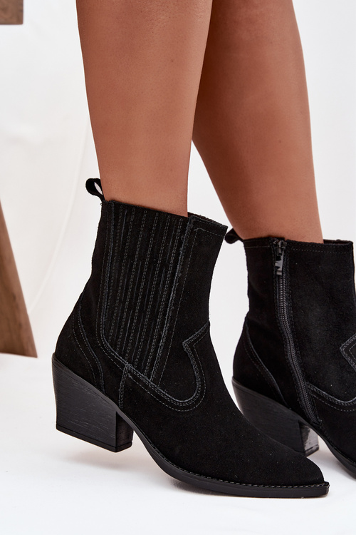 Semišové Kováčske Čižmy Ženy Na Päti Izolované Čierne Dylira