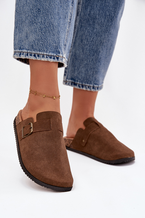 Dámské pantofle a na platformě s přezkou Selio