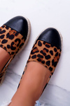 Dámske leopardové byty espadrilles