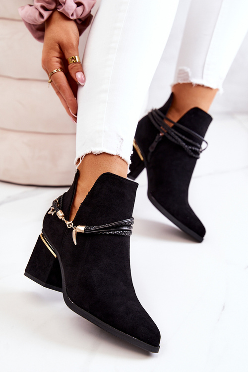 Kovbojské kovbojské topánky s pruhmi čierna inessa