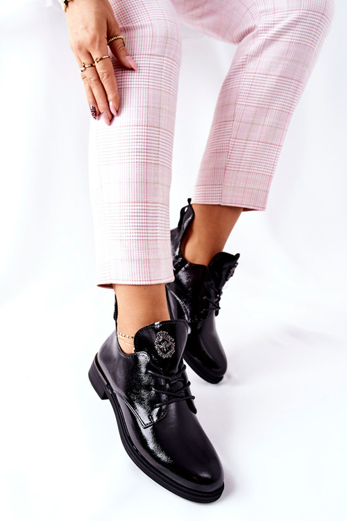 Maľované topánky Sergio leone izolované pb262 čierna