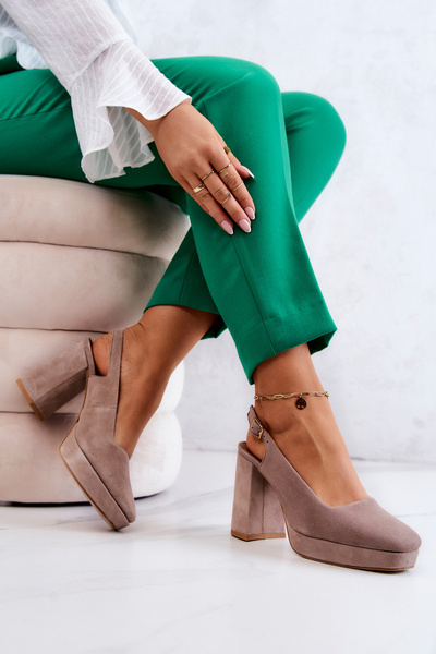 Maciejka Suede Pumps 05441-10 béžová