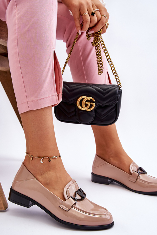 Mokasíny s plochým podpatkem Béžove Marra