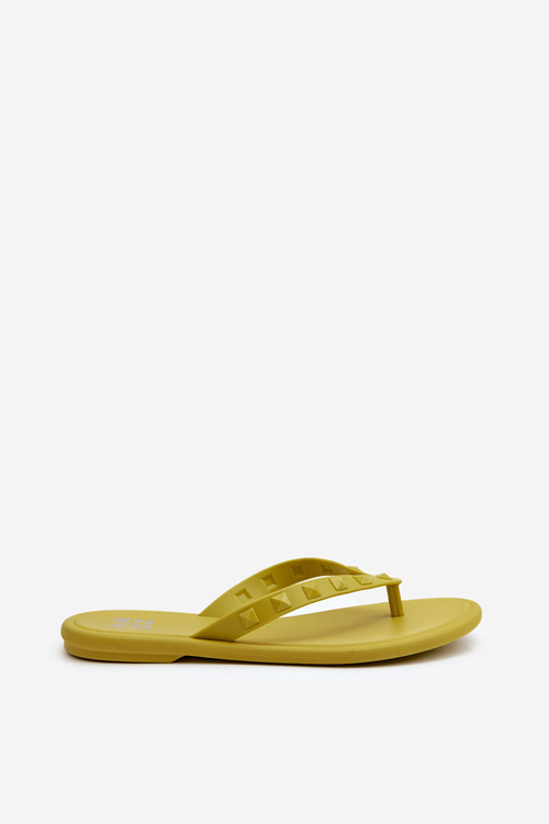 Ploché elastické dámske žabky ZAXY JJ285253 Limetkové