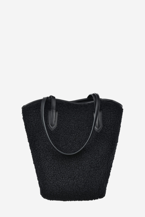 Taška Shopper s ovčím kožuchom Big Star OO574147 Čierna
