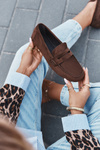 Loafersy Mokasyny Damské Ploché Tmavě hnědé Soreline