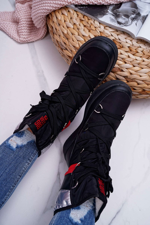 Dámské Sněhule zateplené kožešinou Big Star Černé EE274656