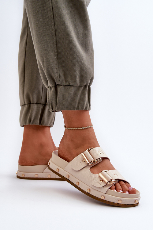 Dámské žabky na platformě Big Star NN274083 béžové