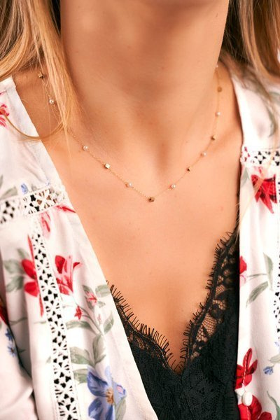 Ženský zlatý náhrdelník Pearl Christine