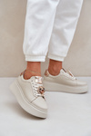 Dámske Kožené Sneakers CheBello 4411 Svetlo Béžové