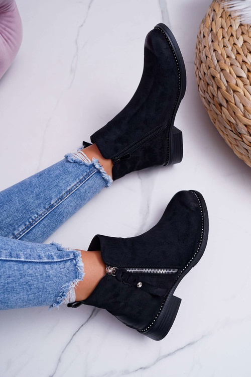 Dámske ploché topánky Black Barski 98-20