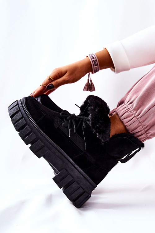 Zateplené boty Trapper Boots Černe Demaris