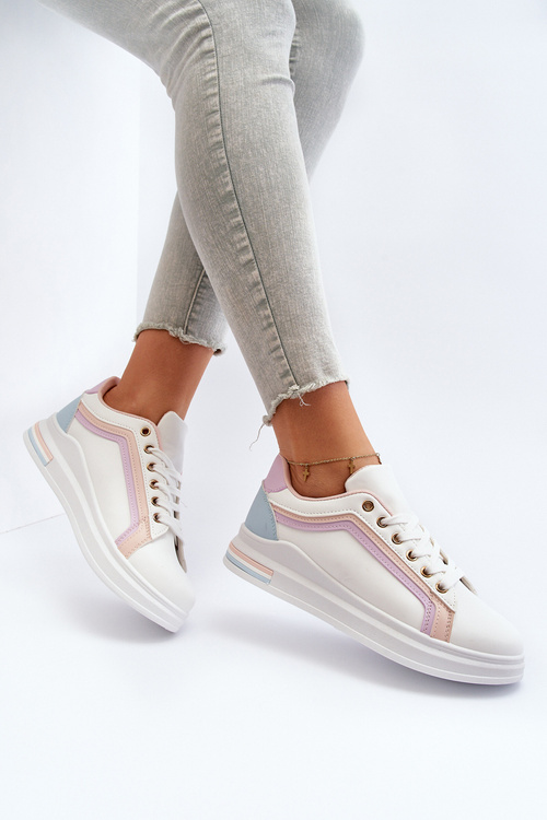 Dámské tenisky s flitry růžové Elnami