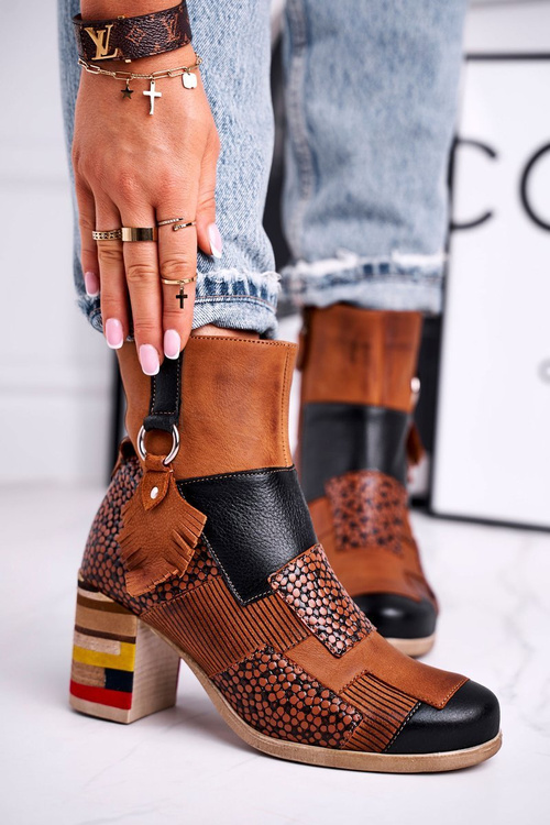 Dámske kožené topánky Maciejka Rude 04635-29