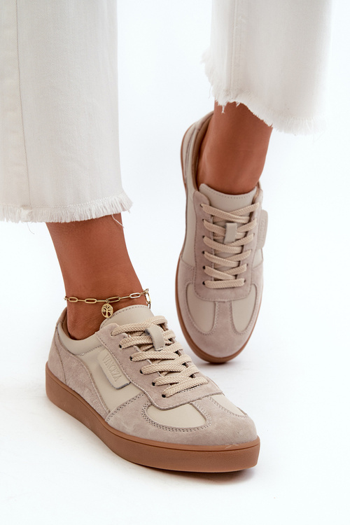 Dámske kožené tenisky sivé Vinceza 7333