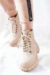 Dámské Kotníkové Boty Béžové Mustgrow