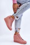 Vysoké tenisky na skrytom klinoch Big Star LL274036 Pink