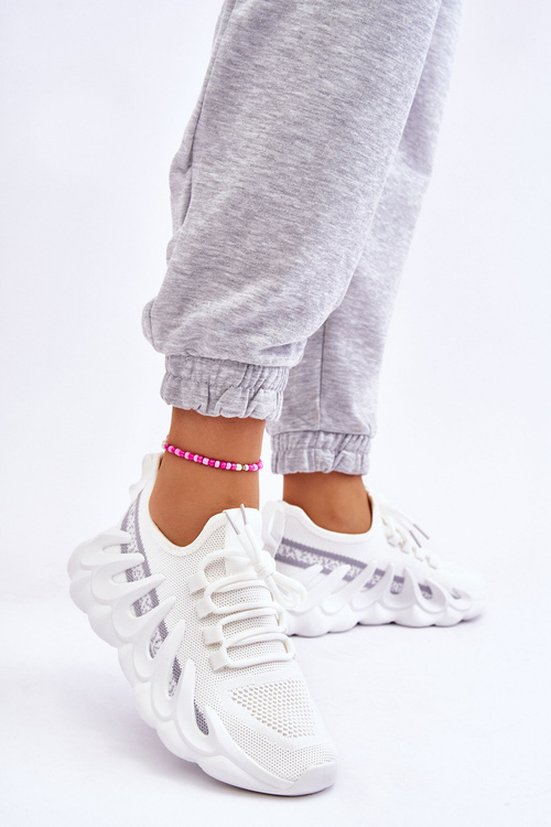 Dámske módne biele ponožky daxo tenisky