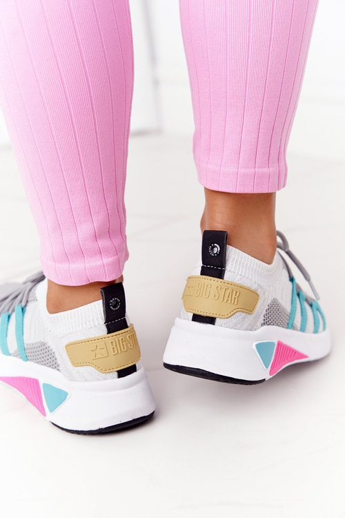 Dámské Tenisky Memory Foam Big Star HH274531 Bile-Sedé