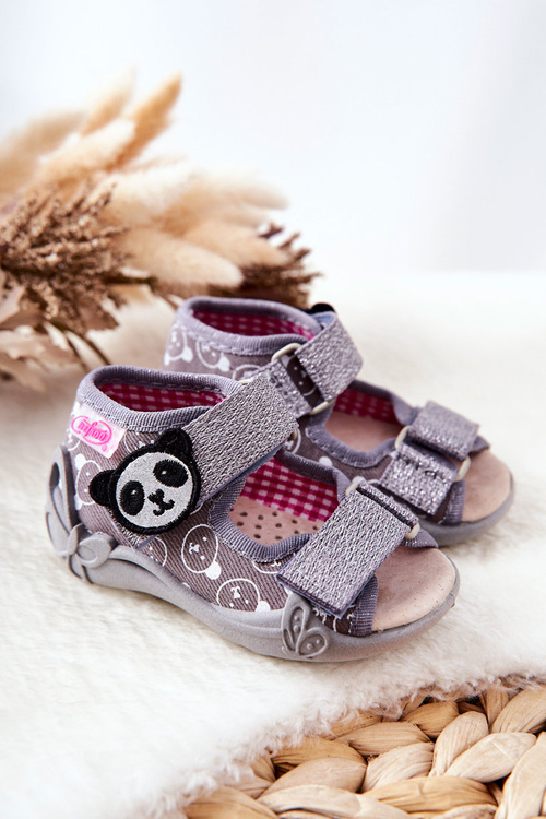 Befado sandále s suchým zipsom 342p031 šedá