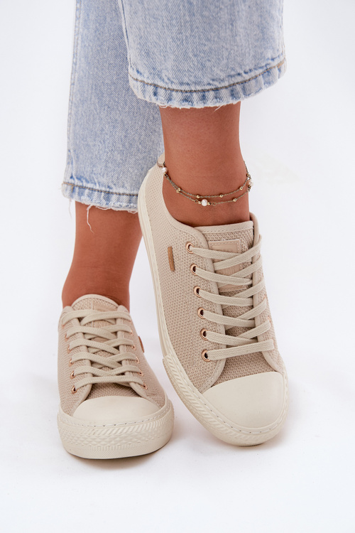 Dámske Textilné Tenisky Big Star RR274767 Béžové