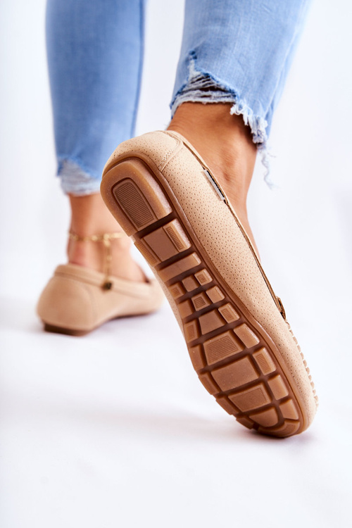 Ženské semišové mokasíny béžové millare