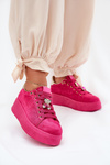 Dámské sneakersy na platformě s medvídkem Fuchsie Vailina