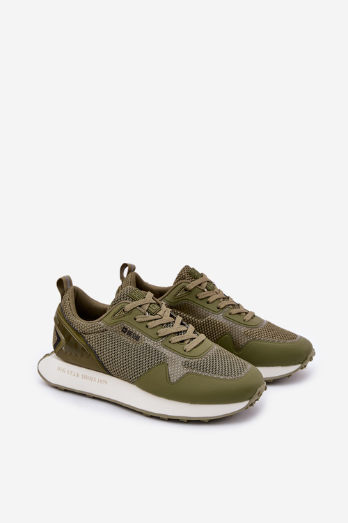 Pánske Sneakersy Na Platforme Big Star RR174360 Hi-Poly System Khaki