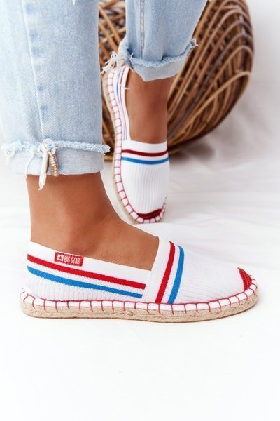 Espadrilles na pletenej podrážke veľkej hviezdy HH274486 biela