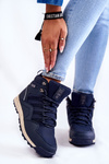 Dámska vysoká hviezda Trekking topánky Veľká hviezda KK274611 NAVY BLUE